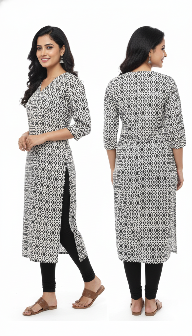 Printed Straight Kurti for Women
